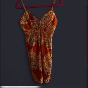 Women's Orange Paisley Sleepwear